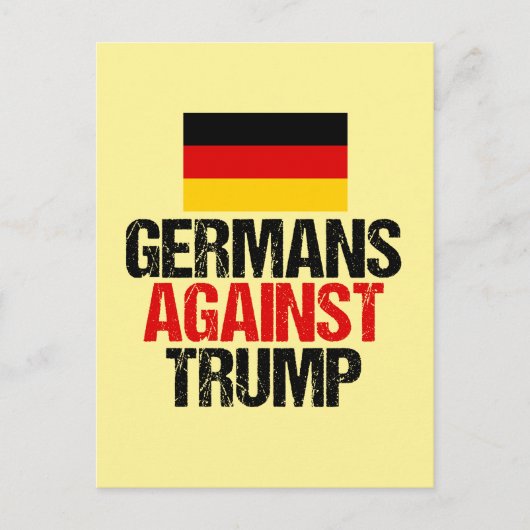 Carte Postale Les Allemands contre Donald Trump (Devant)