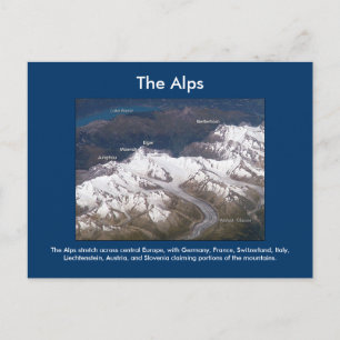 Carte Postale Les Alpes De L'Espace