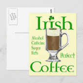 Carte Postale Les amateurs de café irlandais cadeaux (Devant / Derrière)