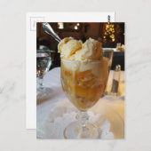 Carte Postale Les Amateurs De Nourriture Peach Sundae (Devant / Derrière)