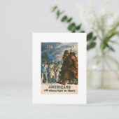 Carte Postale Les Américains lutteront toujours pour la liberté (Debout devant)