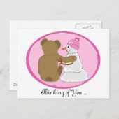 Carte Postale Les amis de la neige pensent à vous (Devant / Derrière)