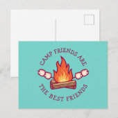 Carte Postale Les amis du camp sont les meilleurs amis (Devant / Derrière)