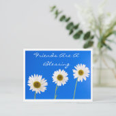 Carte Postale Les Amis Floraux Sont Des Fleurs Bénies Blancs (Debout devant)