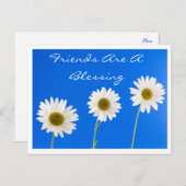 Carte Postale Les Amis Floraux Sont Des Fleurs Bénies Blancs (Devant / Derrière)