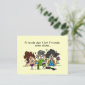 Carte Postale Les amis ne laissent pas les amis se nourrir seuls (Debout devant)