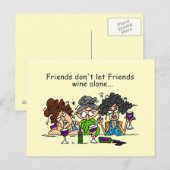 Carte Postale Les amis ne laissent pas les amis se nourrir seuls (Devant / Derrière)