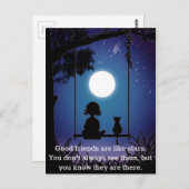 Carte Postale Les Amis Sont Comme Des Étoiles (Devant / Derrière)