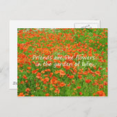 Carte Postale Les Amis Sont Comme Des Fleurs (Devant / Derrière)