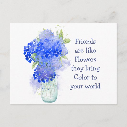 Carte Postale Les amis sont comme des fleurs qu'ils apportent un (Devant)