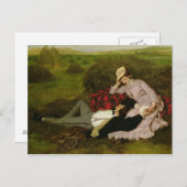 Carte Postale Les Amoureux, 1870 (Devant / Derrière)