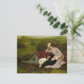 Carte Postale Les Amoureux, 1870 (Debout devant)