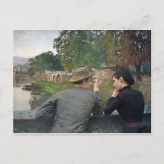 Carte Postale Les Amoureux, 1888 (Devant)