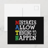 Carte Postale Les Amoureux Des Maths Enseignants Permettent De P (Devant / Derrière)