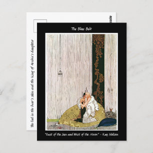 Carte Postale Les amoureux réunis embrassent l'illustration Art 