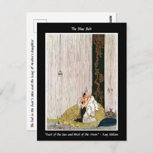 Carte Postale Les amoureux réunis embrassent l'illustration Art 