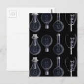 Carte Postale Les ampoules dans l'exposition à l'électricité de (Devant / Derrière)