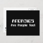 Carte Postale Les ANDROIDES Sont Aussi Des Gens ! (Devant / Derrière)