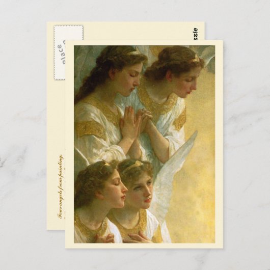 Carte Postale Les Anges de Bouguereau (Devant / Derrière)