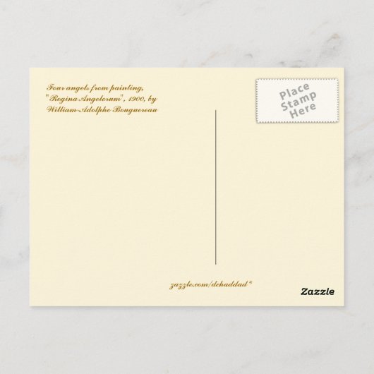 Carte Postale Les Anges de Bouguereau (Dos)