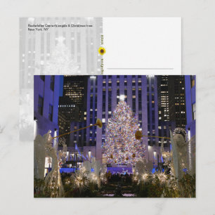 Carte Postale Les Anges et l'Arbre de Noël du Rockefeller Center