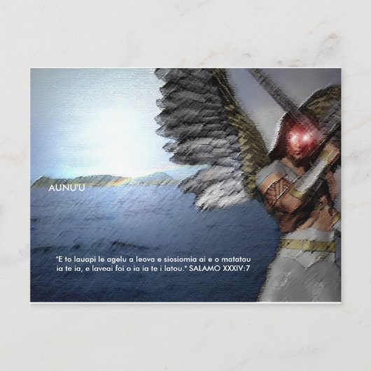 Carte Postale Les anges protègent Aunu'u (Devant)