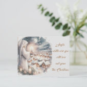 Carte Postale Les anges veillent sur vous style nordique Noël (Debout devant)