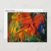 Carte Postale Les animaux dans un paysage par Franz Marc (Devant / Derrière)