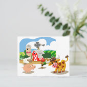 Carte Postale Les animaux de ferme mignons (Debout devant)