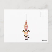 Carte Postale Les animaux de ferme mignons sur le bois de grange (Dos)