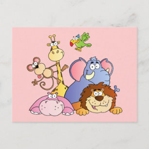 Carte Postale Les animaux de la jungle