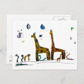 Carte Postale Les animaux de Noé (Devant / Derrière)