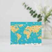 Carte Postale Les animaux du monde (Debout devant)