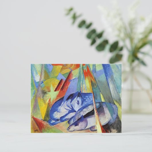 Carte Postale Les animaux endormis par Franz Marc (Debout devant)