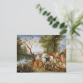 Carte Postale Les animaux entrant dans l'arche de Noé (Debout devant)