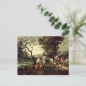 Carte Postale Les animaux entrant dans l'arche de Noé (Debout devant)