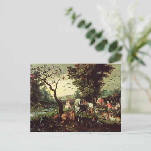 Carte Postale Les animaux entrant dans l'arche de Noé (Debout devant)