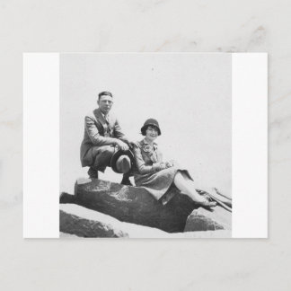 Carte Postale les années 1920 couplent des vacances