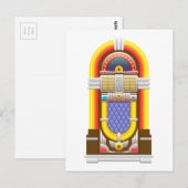 Carte Postale les années 50 juke-box à l'ancienne (Devant / Derrière)