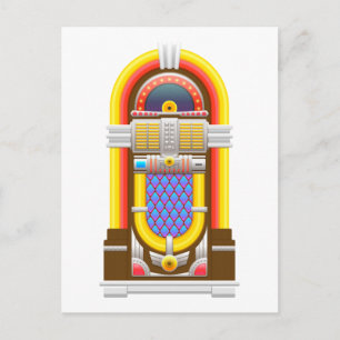 Carte Postale les années 50 juke-box à l'ancienne