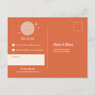 Carte Postale les années 70 Disco Étincelle Colorée Moderne Mari