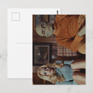 Carte Postale les années 70 Monster et Femme sur le canapé