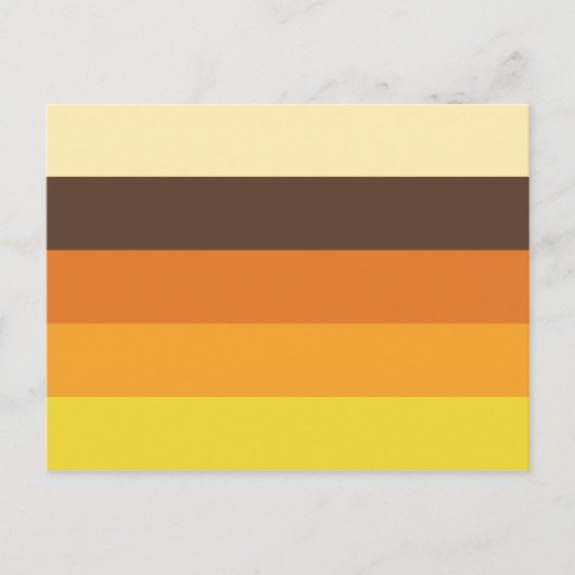 Carte Postale les années 70 Motif de couleurs triées rétro (Devant)