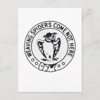 Carte Postale Les Araignées De Tissage Ne Viennent Pas Ici