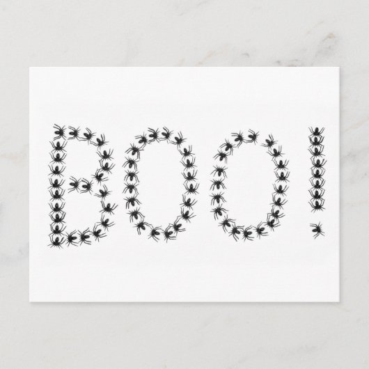 Carte Postale Les araignées disent Boo (Devant)