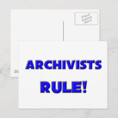 Carte Postale Les archivistes gouvernent ! (Devant / Derrière)