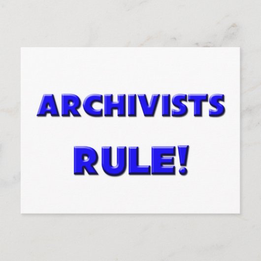 Carte Postale Les archivistes gouvernent ! (Devant)