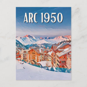 Carte Postale Les Arcs 1950 Station de ski