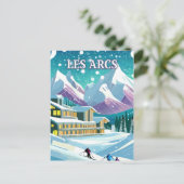 Carte Postale Les Arcs : Sculptures Alpines dans l'Éclat de l'Hi (Debout devant)