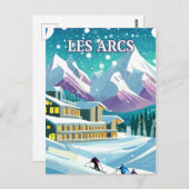 Carte Postale Les Arcs : Sculptures Alpines dans l'Éclat de l'Hi (Devant / Derrière)